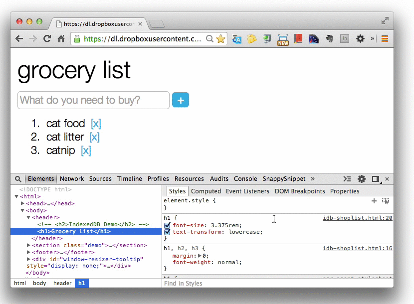 Inspect iDB on Chrome DevTools devtools