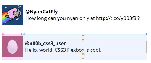 flexbox-tweets flex box demo